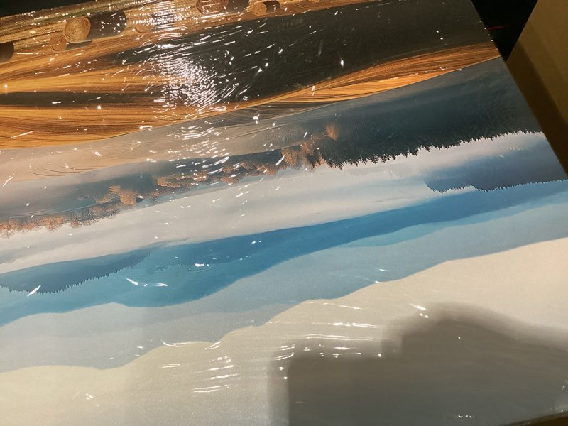 Condition photo showing New/Like New for HGUAOA Nature Canvas Wall Art - Mountain Landscape Artwork for Walls - Scenery Wall Art with Forest Painting - Rustic Farmhouse Wall Decor for Living Room, Bedroom and Country Barn Pictures 29×58IN 29×58IN Nature