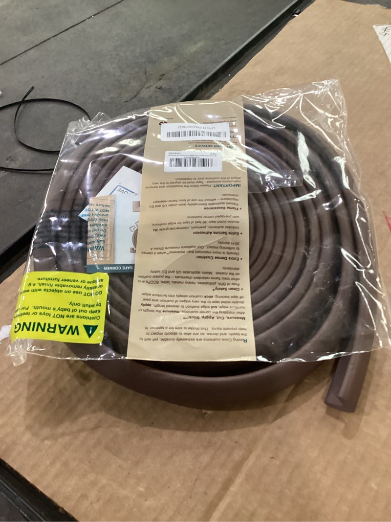 Condition photo showing Good Condition for roving cove slimfit corner edge protector for baby proofing (small 18ft edge 8 corners), furniture safety bumper guard, soft nbr rubber foam, 3m adhesive, coffee brown