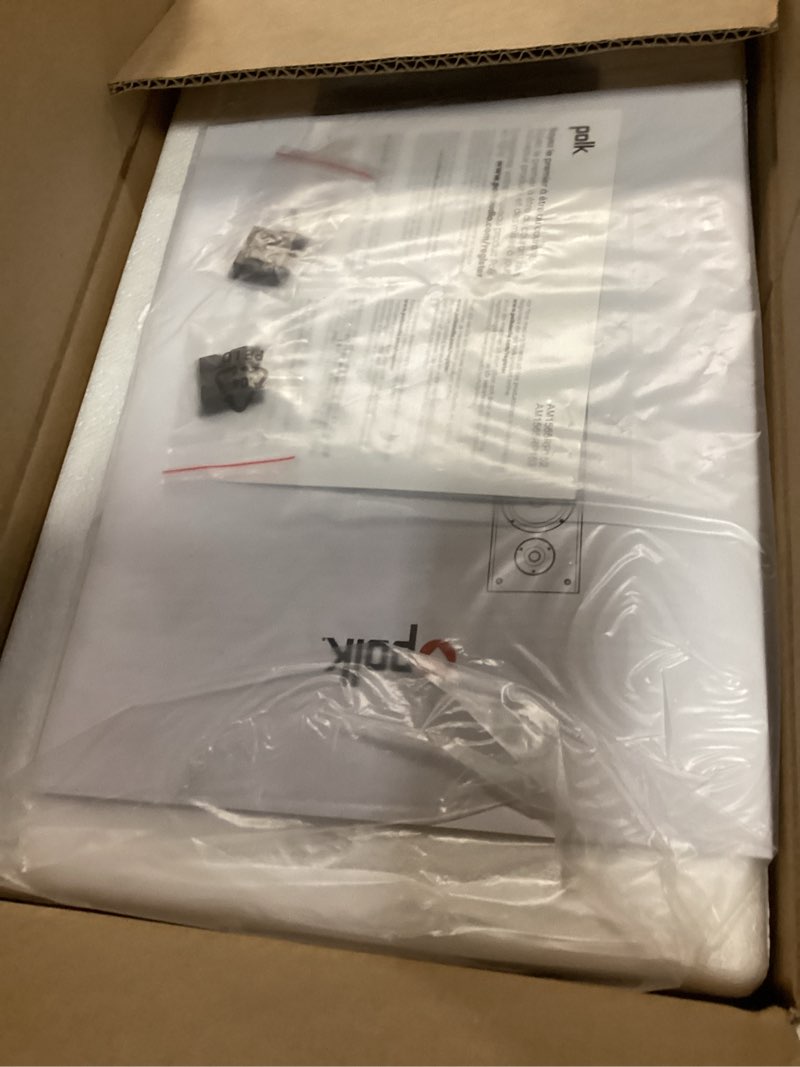 Condition photo showing Good Condition for Polk Audio T15 Home Theater and Stereo Bookshelf Speakers – Deep Bass Response, Dolby and DTS Surround, Wall-Mountable, Pair, Black Bookshelf Speaker Pair