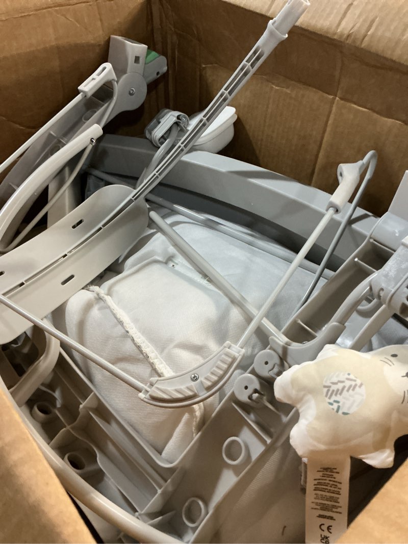 Condition photo showing As Is for ingenuity keep cozy 3-in-1 grow with me vibrating baby bouncer seat & infant to toddler rocker, vibrations & -toy bar, 0-30 months up to 40 lbs (spruce)