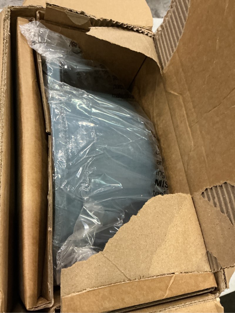 Condition photo showing New/Like New for mueller home 6 quart enameled cast iron pot dutch oven, heavy-duty, oven-safe up to 500° f & across all cooktops, bread pan with lid & knob, cast iron cookware, blue kitchen accessories, mineral blue