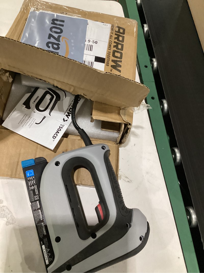 Condition photo showing Good Condition for arrow electric staple gun kit, corded stapler with 3750 pieces t50 1/4", 3/8", 1/2" staples, for upholstery professional and diy projects, t50acd