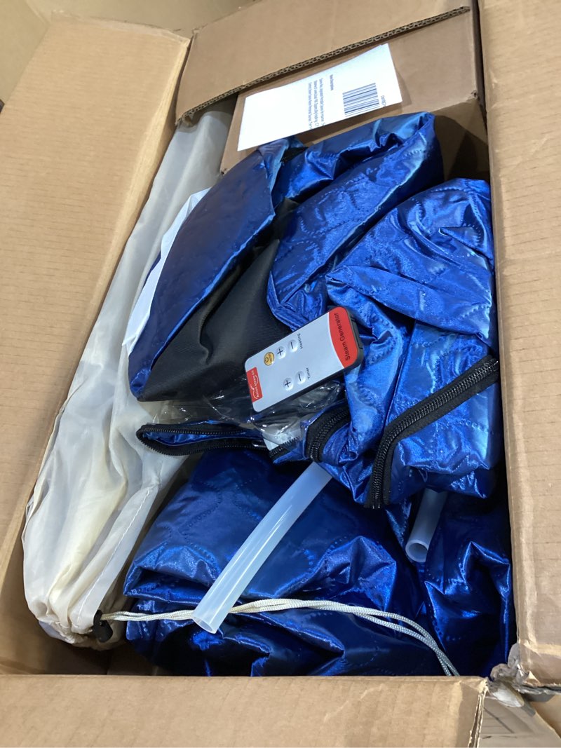 Condition photo showing Good Condition for portable sauna for home with 3l 1200w steamer, big folding chair, 99 mins timer, 9 levels, pernoanl steam sauna tent dual ykk zippers for home spa detoxification, 32' x32' x 71', blue