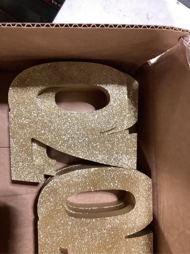 Condition photo showing As Is for shellwei 6 pcs 70th birthday decorations for men and women, anniversary decorations, gold glitter number table topper centerpieces decor for birthday party 6 70th
