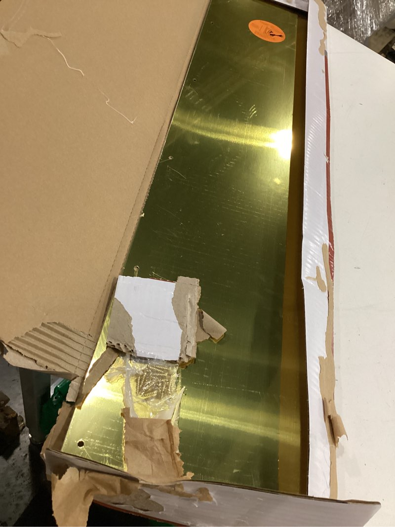 Condition photo showing As Is for reliabilt 8-in w x 34-in h kick plate