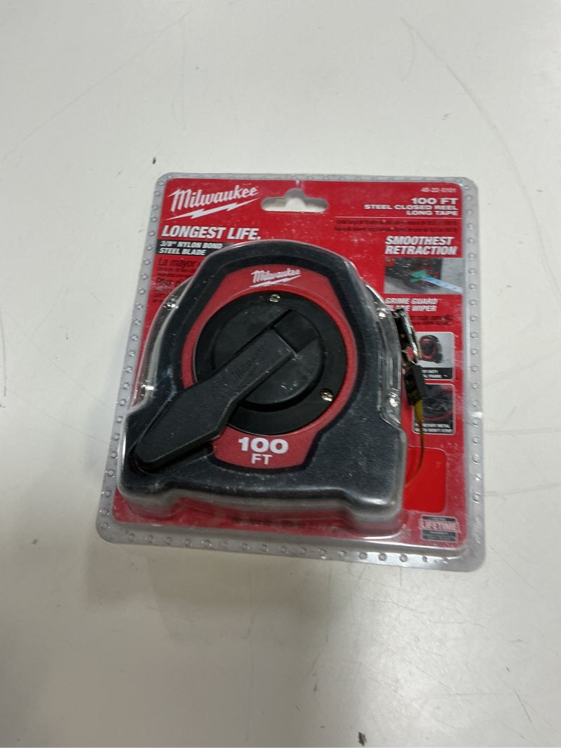 Condition photo showing Good Condition for 100 ft. closed reel long tape measure