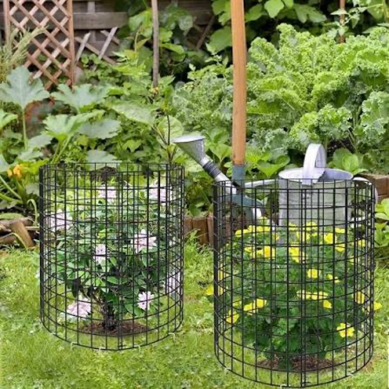 45pcs 12"x 16" large wire plant protectors from animals, 15 packs metal plant cages mesh chicken wir
