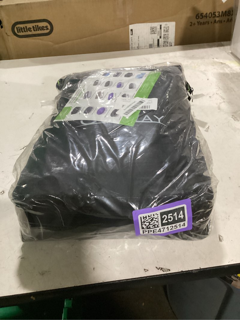 Condition photo showing New/Like New for uirway 18 ft round pool cover with reflective strips, swimming pool cover for above ground pools, solar cover including rope tie and luminous ground nails, pu tarp snug fit for uv protected 18' (round) round pool cover black(round)