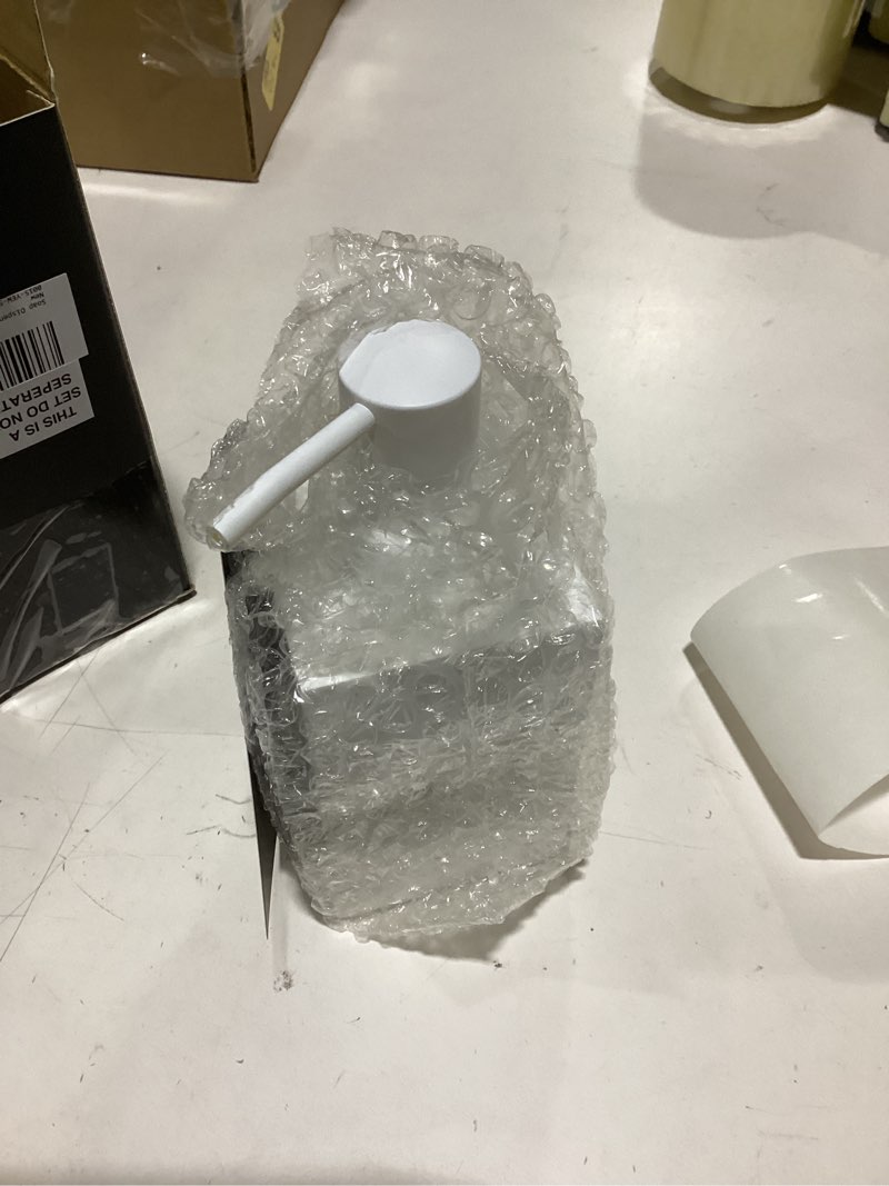 Condition photo showing Good Condition for Yew Design White Soap Dispenser for Bathroom (Square) Hand Soap Dispenser for Kitchen, 15oz