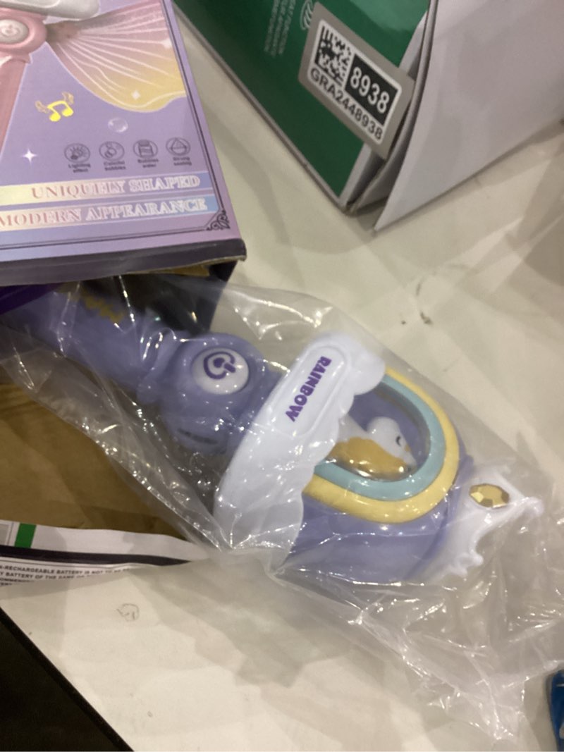 Bubble Wands for Kids Girls with Rotating Design, Outdoor Bubble Maker Toys for Kids Ages 3-8, Light