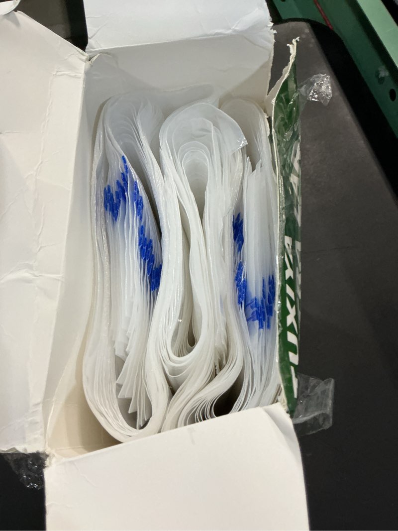 Condition photo showing New/Like New for 20 pack 25 gallon extra large storage bags, 35.5"x 24"x 7" resealable clear zipper bags with handle, heavy duty big bag for clothes pillow travel moving, expandable bottom, 8 mil thick 25 gal-20pack