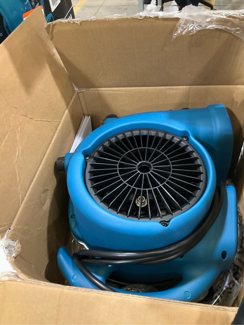 Condition photo showing As Is for XPOWER P-230AT Mini Mighty 1/4 HP 925 CFM Centrifugal Air Mover, Carpet Dryer, Floor Fan, Blower, Stackable, Daisy Chain, for Water Damage Restoration, Janitorial, Plumbing, Home Use