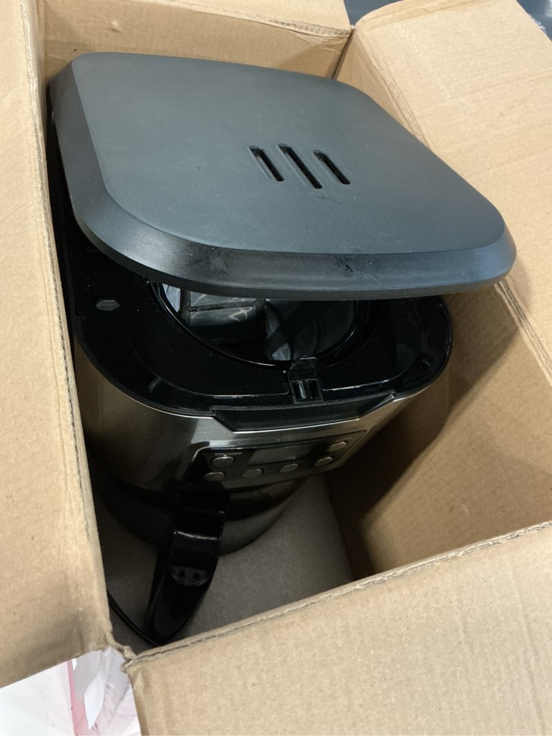 Condition photo showing As Is for programmable coffee maker 12 cup brew & drip coffee machine, fully automatic, 1,4 cup setting, stainless steel,keep- warm function, household, home and office,black
