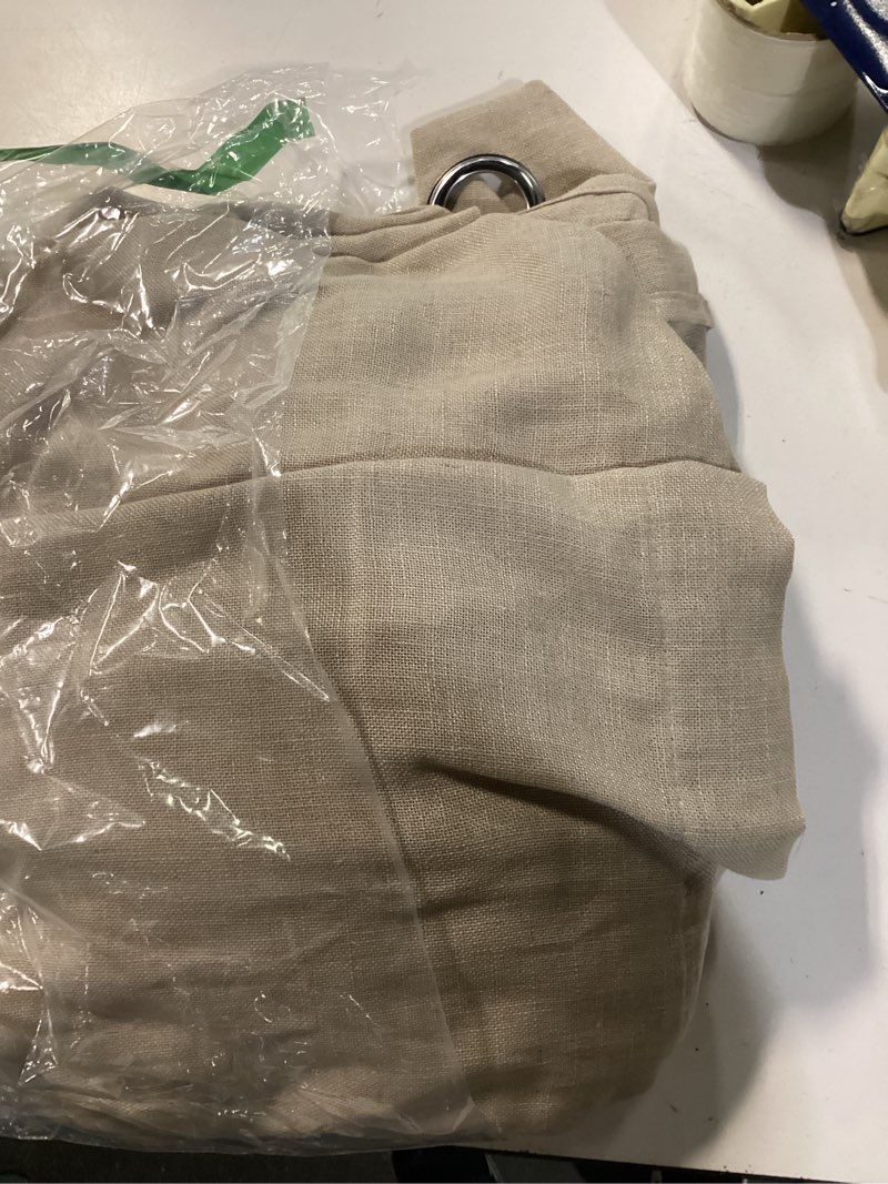 Condition photo showing Good Condition for RYB HOME Sheer Curtains Linen Textured Extra Wide Privacy Light Filtering Room Divider Drape for Bedroom Living Room Patio Door, W 100" x L 108", Angora, 1 Panel 100"W x 108"L (Pack of 1) Angora