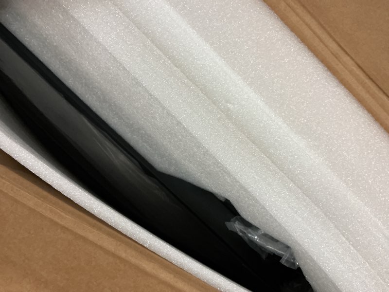 Condition photo showing Good Condition for Wisfor Sintered Stone Bar Table: White Square High Top Pub Tables with Black Metal Frame - Small Bre