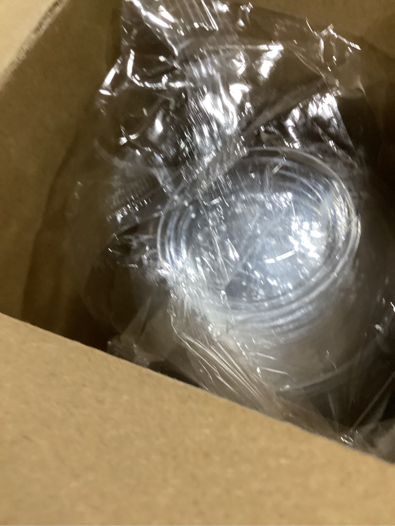 Condition photo showing As Is for 50 pcs disposable stemless glasses 12oz crystal plastic wine glasses clear classic pet cup for meeting weddings birthdays cocktail christmas party supplies (clear) clear 50