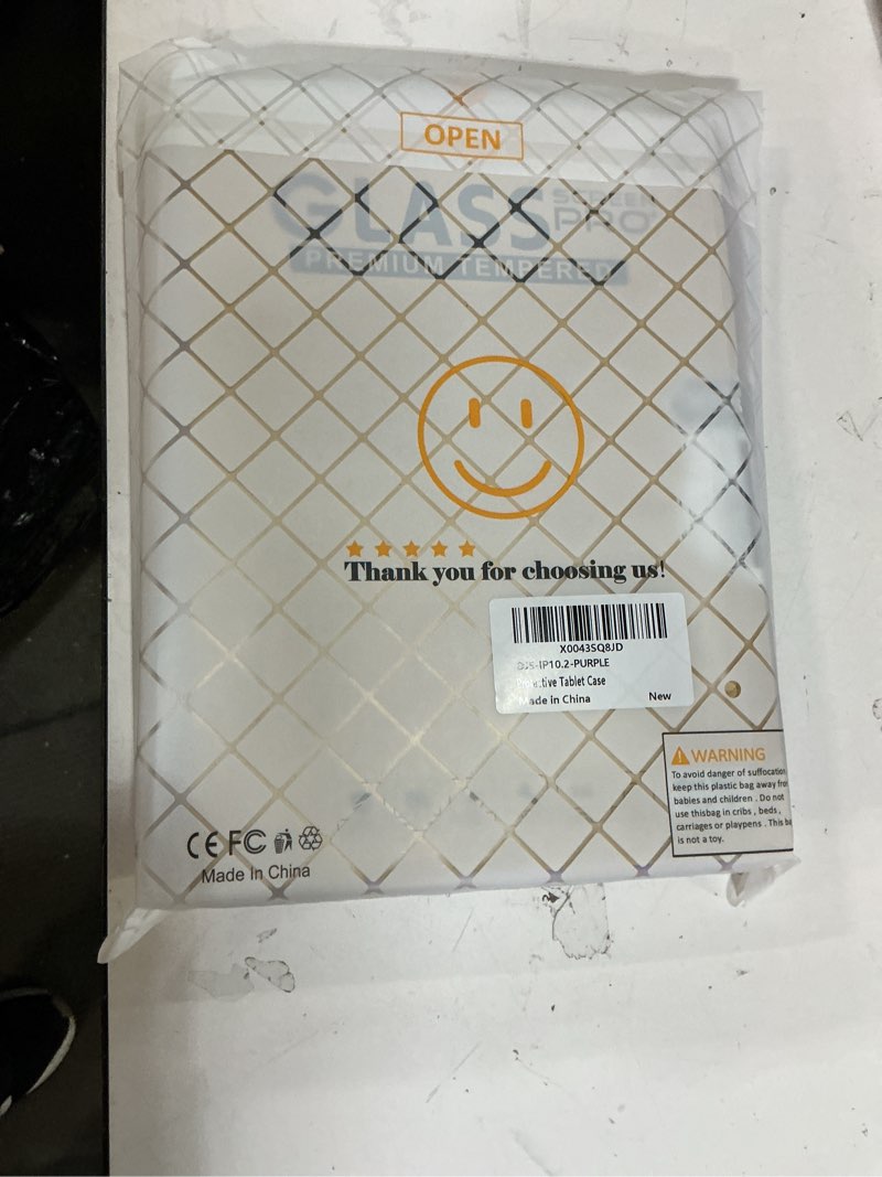 Condition photo showing New/Like New for for iPad 9th/8th/7th Generation Case 10.2" with Tempered Glass Screen Protector,Unicorn Stand & Pencil Holder Shoulder Strap,Shockproof for iPad 10.2 Case 2021/2020/2019 Kids (Purple) Purple Case for iPad 9th/8th/7th Generation 10.2 Inch