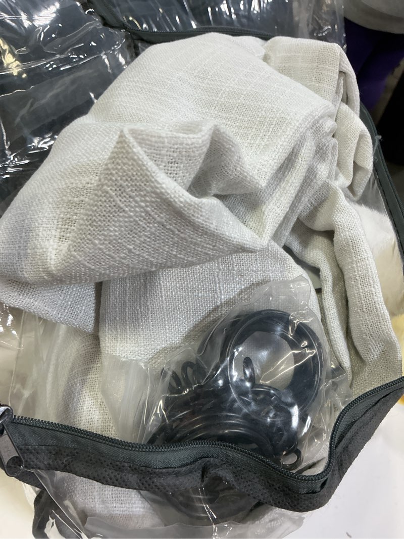 Condition photo showing As Is for INOVADAY Pinch Pleated Curtains, 100% Light Blocking Linen Pinch Pleat Blackout Curtains for Bedroom, Thermal Insulated Blackout Drapes 2 Panels Set for Living Room - Beige White, W40 x L95 Beige White 40"W x 95"L (Pack of 2)