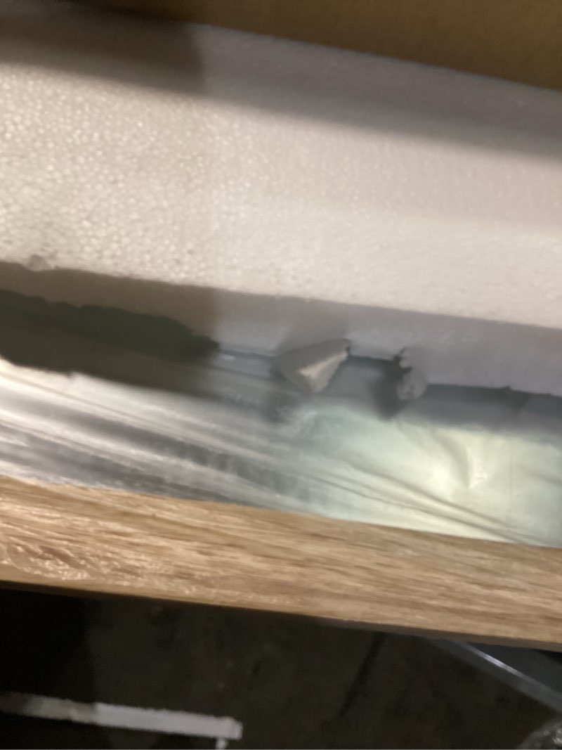 Condition photo showing Good Condition for AAZZKANG Rustic Mirrors for Wall Rectangle Wooden Frame Hanging Mirror for Bedroom Bathroom Living Room Entryway Large 28"x20" 28"L x 20"W Natural