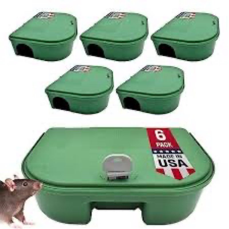 Exterminators Choice 6 Pack Rat Bait Station Boxes with 1 Key - Bed Bath &