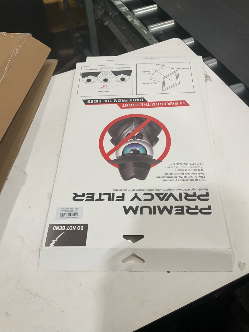 Condition photo showing Good Condition for computer privacy screen filter for 27 inch 16:9 widescreen monitor, anti-spy/anti glare protector office accessories - wxh: 23 9/16" x 13 1/4" (598mm x 337mm) (not for 27" 16:10) 27 inch 16:9 - wxh: 23 9/16" x 13 1/4"