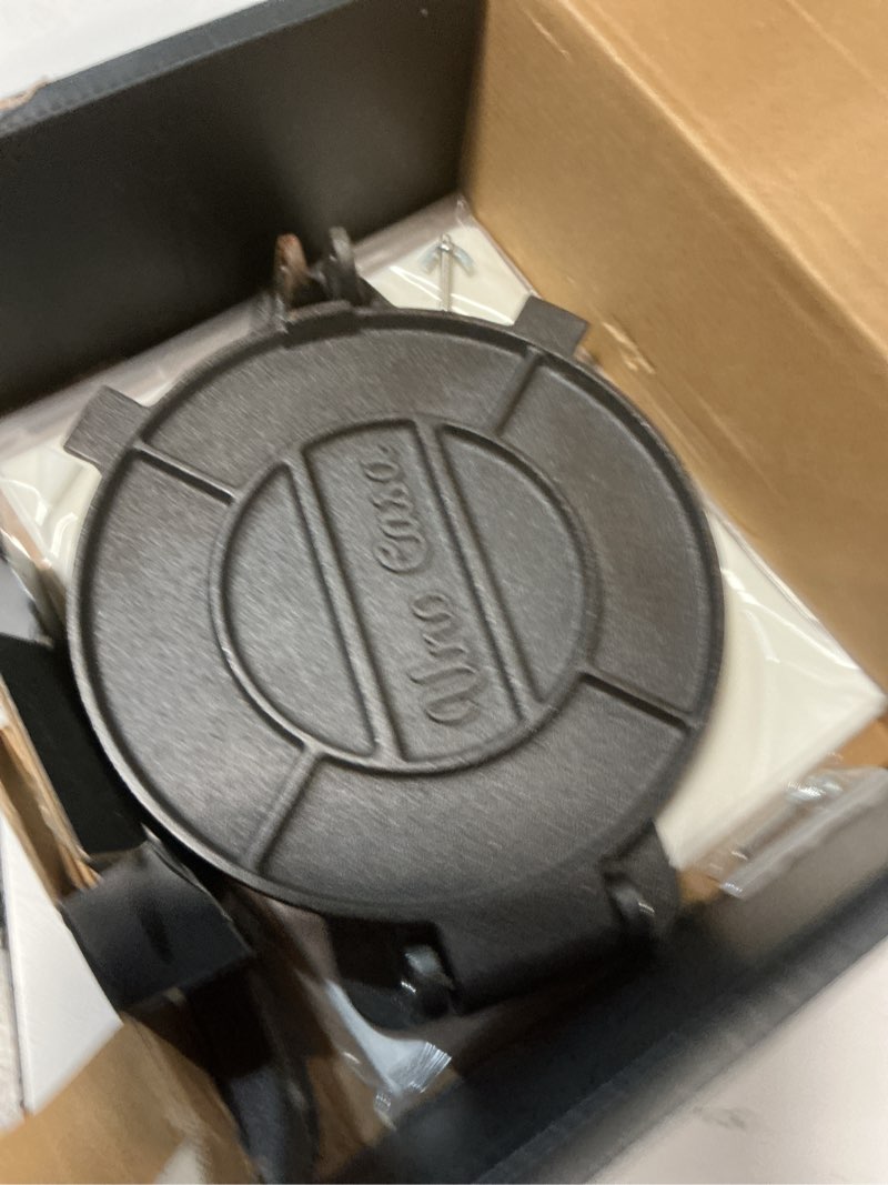 Condition photo showing Good Condition for Uno Casa Cast Iron Tortilla Press 8 Inch with Tortilla Warmer - Bundle of Pre-seasoned Quesadilla, Roti and Pataconera Maker With Taco Shell Warmer including 100 Pcs Parchment Paper