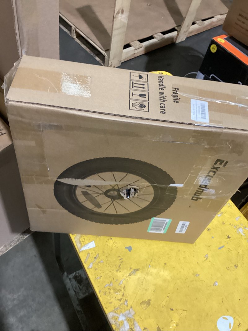 Condition photo showing Good Condition for 12/14/16/18/20 inch kids bike front wheels replacement with solid air rubber tire and inner tube, bicycle bike wheels don't fit with huffy bike(13 inch wrench included) 18 inch-black