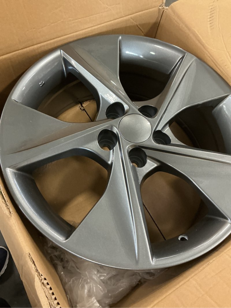 Aluminum Wheel - Medium Charcoal - 18 x 7.5 Inch - 45mm Offset - 5 Lug - 5 Spoke - Compatible with 2012 - 2014 Toyota Camry 2013