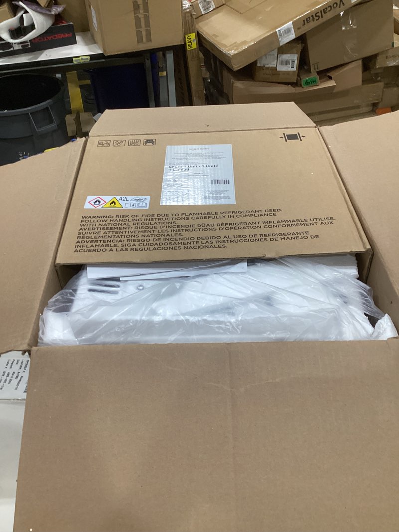 Condition photo showing New/Like New for Amazon Basics 5000-BTU Small Window Air Conditioner, Up to 150 Sqf, Window AC Units with Cool and Fan Functions, Washable Filter, Adjustable Window Kit, Intuitive Mechanical Controls, White White 5000 BTU