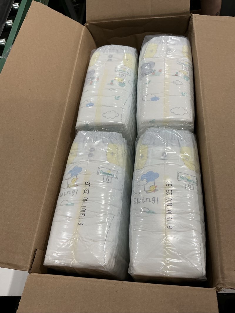 Condition photo showing Good Condition for pampers swaddlers diapers, size 6 (23-44 lbs), 108 count, absorbent, keeps baby dry and comfortable, skin safe disposable baby diaper (packaging may vary) size 6 108