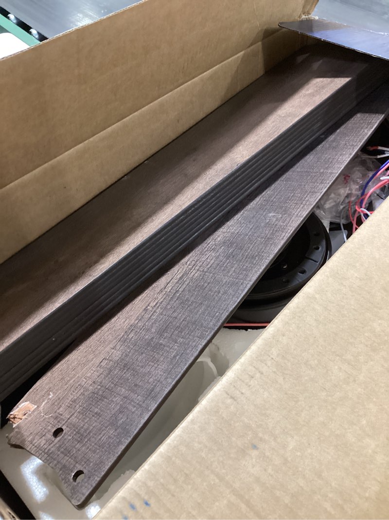 Condition photo showing As Is for Stylish Ceiling Fan with Reversible Blades and Smart Control