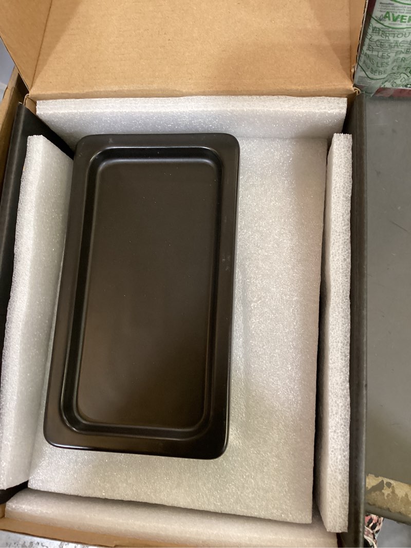 Condition photo showing Good Condition for black glass hand and dish soap dispenser set by brighter barns - kitchen soap dispenser set with tray for home, airbnb, vacation rental, gift - minimalist home decor, modern kitchen decor (black) black hd