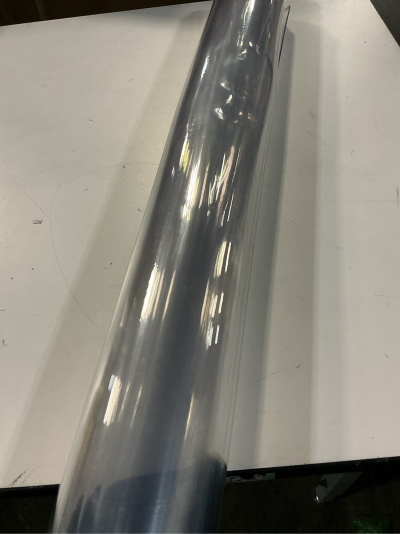 Condition photo showing As Is for Clear Table Cover Protector Rectangle 40 x 72 Inch, 2.0mm Transparent Plastic Table Protector Waterproof, Anti-Scratch Clear Desk Mat for Office Desktop Dresser Dining Table, FDA Compliant Clear 2.0mm 40'' x 72''