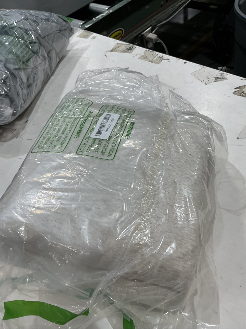 Condition photo showing New/Like New for amazon basics 4 piece bed sheets set, 100% cotton jersey, includes super soft, flat and fitted sheets, pillowcase, king, oatmeal, solid king oatmeal