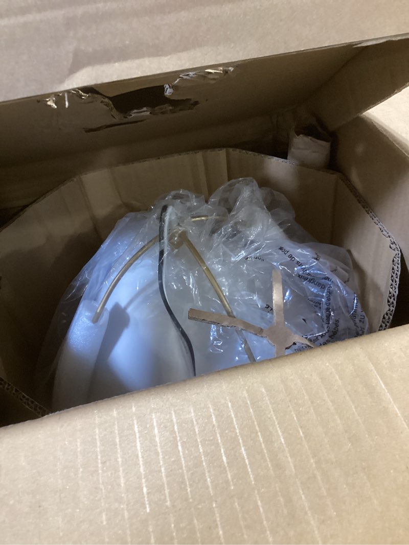 Condition photo showing Good Condition for white gold pendant light 3-light socket large pendant light fixture with adjustable pendant rod 12in dome kitchen pendant lighting for kitchen island dining room kitchen sink, e26 white gold 12" 1-light 3-socket
