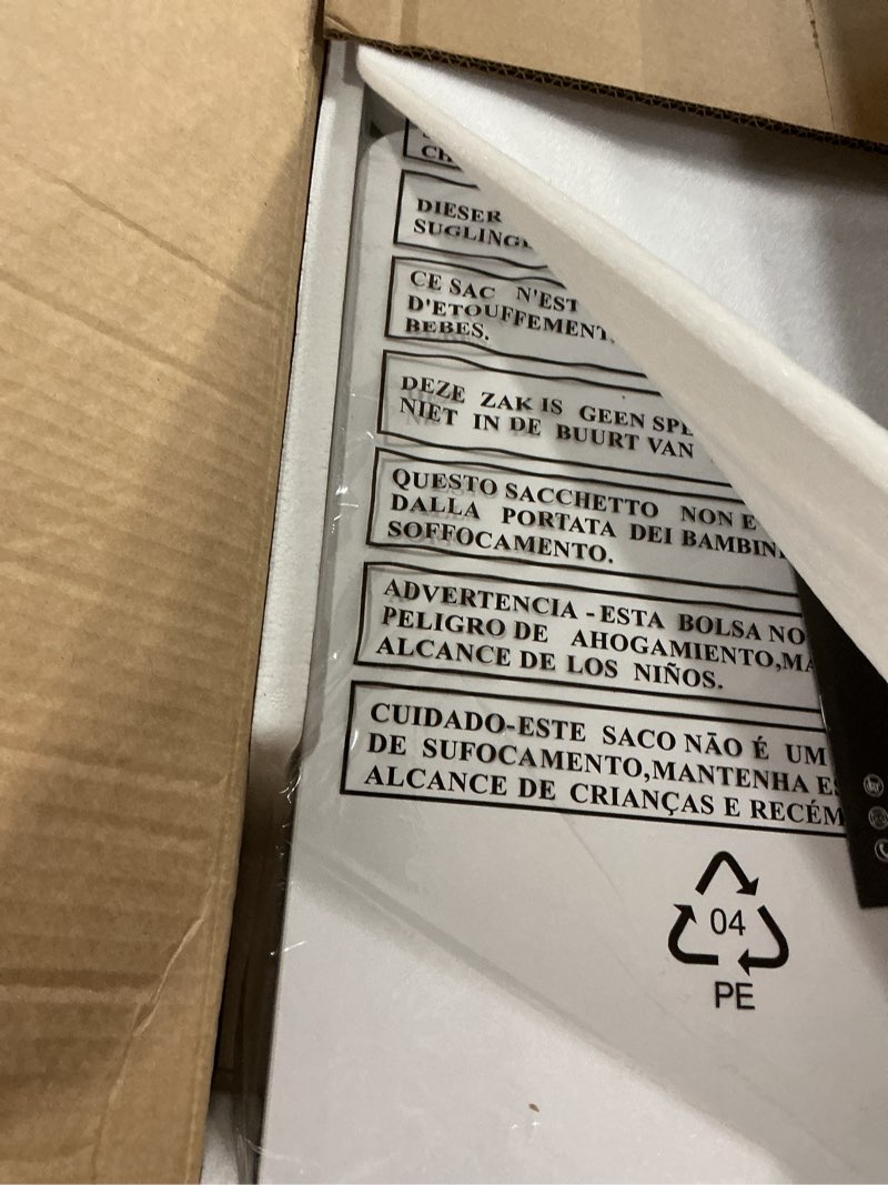 Condition photo showing New/Like New for Sweetcrispy Overbed Bedside Table with Wheels, Adjustable Hospital & Home Use Bed Table, Rolling Laptop Table, Mobile Standing Desk, White White 27.56"D x 15.75"W x 43.31"H