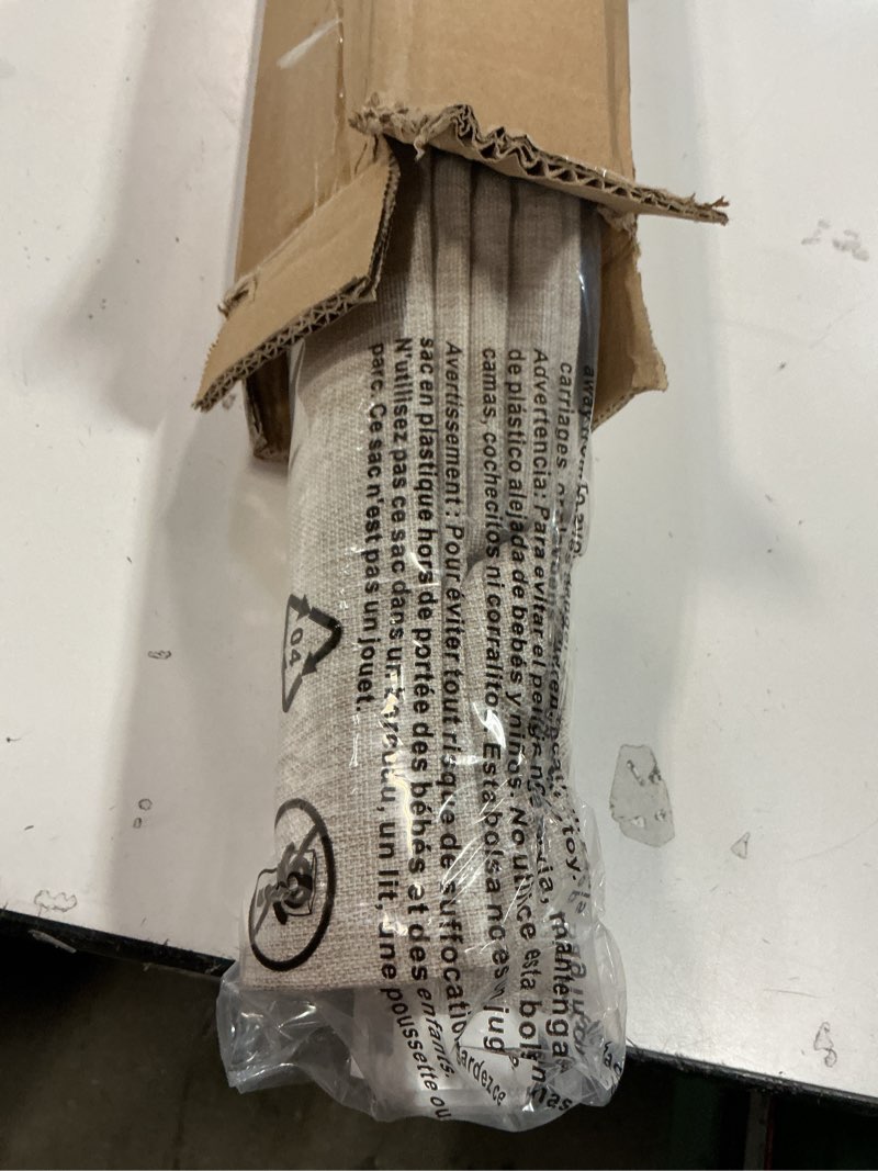 Condition photo showing As Is for LazBlinds No Tools No Drill Cordless Roman Shades for Windows, Blackout Thermal Insulated UV Blocking Window Blinds, Room Darkening Fabric Blinds for Indoor Windows, 31'' W x 48'' H, Beige Blackout - Beige 31" W x 48" H