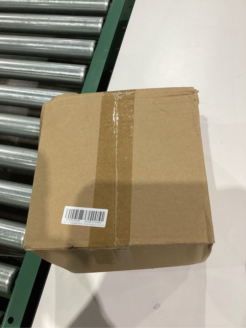 Condition photo showing New/Like New for Halloween Decoration Set, Ultrasonic Mist Maker Fogger with Black Witch Cauldron DIY Magic Floating Bottles Halloween Skeleton Splash Guard, Spooky Hocus Pocus Party Decor for Home Garden Kitchen Yard Style 1