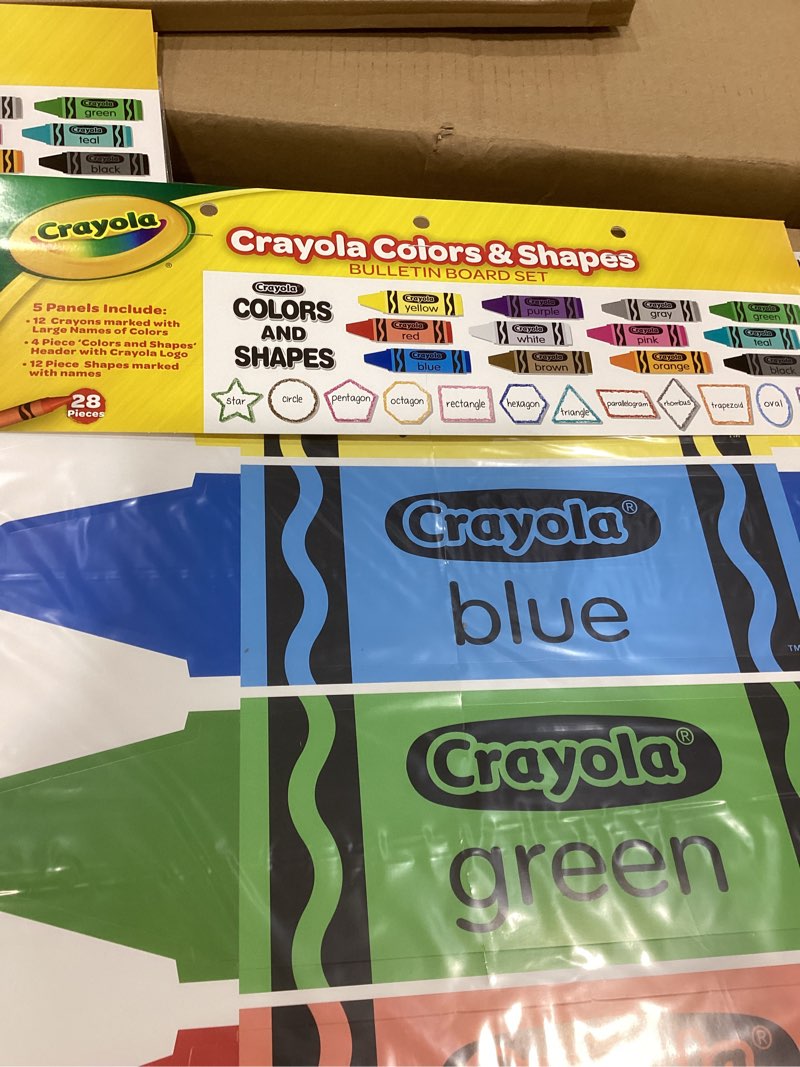  Rayola colors and shapes 5 panels. Crayons not include