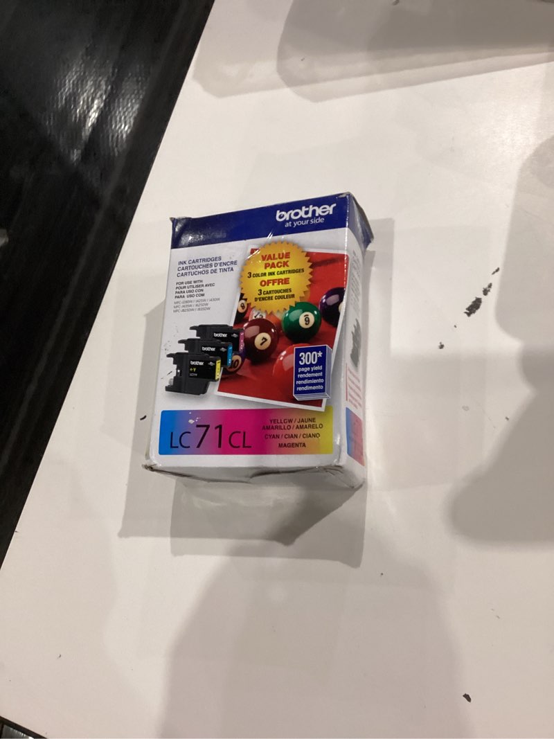 Condition photo showing Good Condition for Brother LC71 3-Pack Innobella Standard Yield -Ink -Cartridges - Retail Packaging - Cyan/Yellow/Magenta Colors Pack of 3: One of Each Color (C, M, Y)