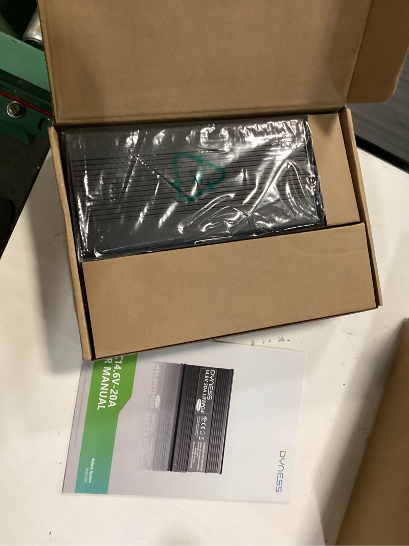 Condition photo showing New/Like New for dyness 12v 20a lithium battery charger, fast charging 14.6v lifepo4 battery ac-dc charger with 3-stage charging, multi protection, anderson connector perfect for 12v lithium lifepo4 batteries