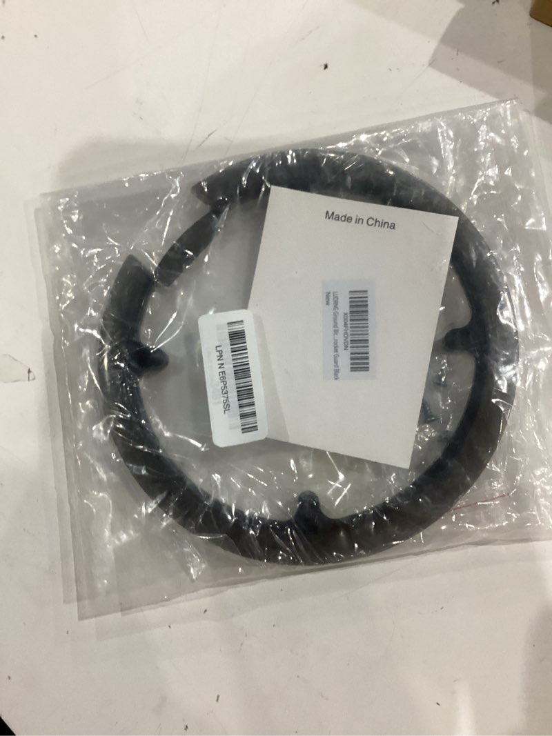 Condition photo showing As Is for ground bicycle sprocket guard cnr 003 42 and 44 tooth universal with 4 screws bicycle sprocket guard black