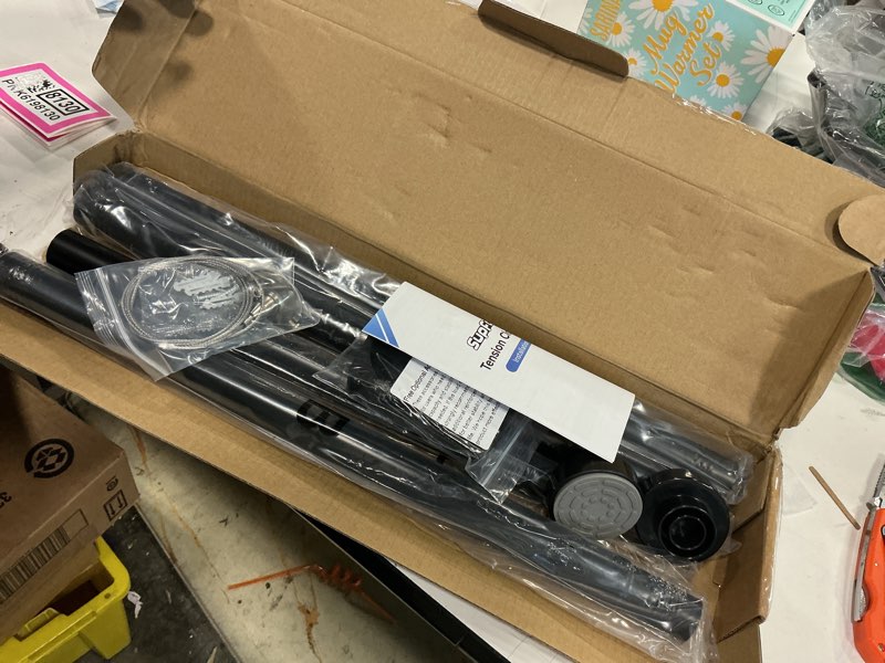 Condition photo showing New/Like New for supforce closet rod, no drill closet rod for hanging clothes, 17-69in,black