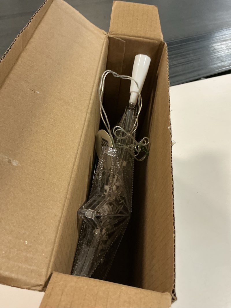 Condition photo showing Good Condition for National Tree TA21-11LSW-B1 Bethlehem Star Tree Topper, 11"