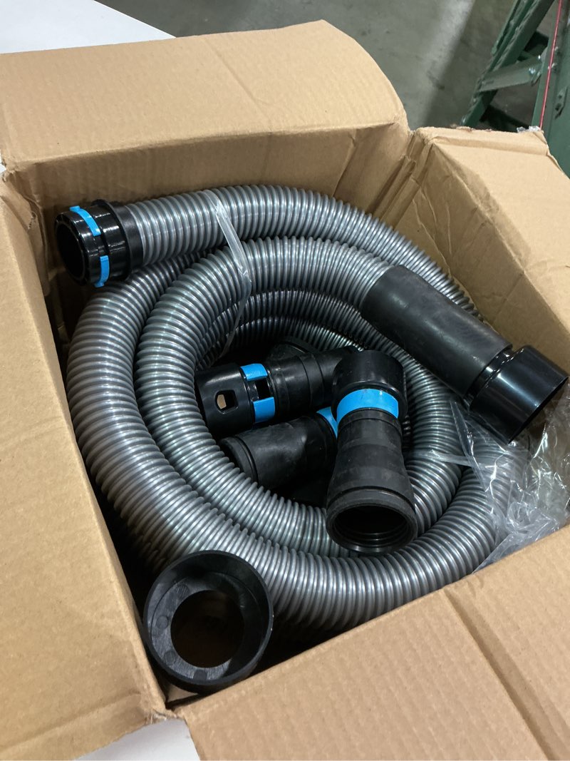 Condition photo showing Good Condition for 1 1/4 Inch x 17 Feet Dust Collection Hose Kit for Home and Shop Vacuums System with 5 Adapters of Woodworking Power Tool and Sander, Compatible with Multi-Brands, Silver Gray Vacuum Hose 17 Feet 5 Adaptors