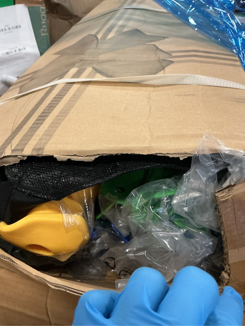 Condition photo showing New/Like New for 10FT Geometric Dome Climber for Kids 3-12 - Heavy Duty 1000LB Capacity Jungle Gym with Hammock & Climbing Grips, Outdoor Backyard Play Equipment, Easy Assembly 10.2