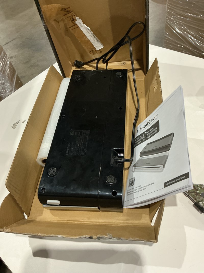 Condition photo showing Good Condition for foodsaver powervac compact vacuum sealing machine stainless steel & black vertical storage vs0150 | preserves freshness reduces bag waste for both dry and wet food