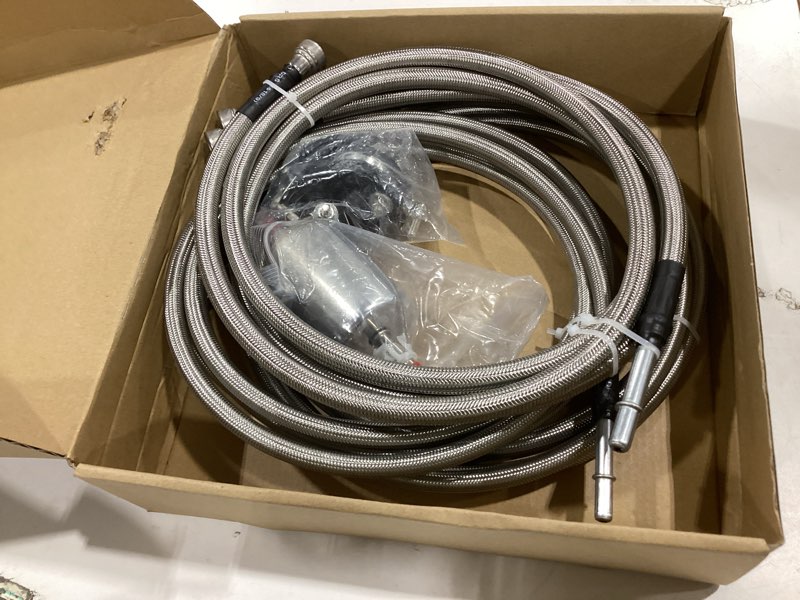 Condition photo showing Good Condition for fuel line 819-840 compatible with 1999-2003 chevy silverado 1500 2500 hd 3500 gmc sierra 1500 2500 hd 3500,819840 flexible stainless steel braided fuel hose set oe#819-840 15043857 15765803 819-840 fit for 1999-2003
