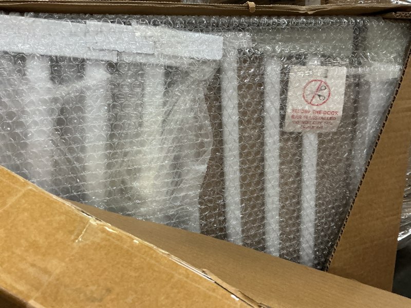 Condition photo showing Good Condition for 51.18" Extra Tall Cat Gate for Door Way Auto Close, 30"-40" Adjustable Width Pet Gate with 2.75" and 5.5" Extension Kits, No Drilling Pressure Mount Kit, White White 51"