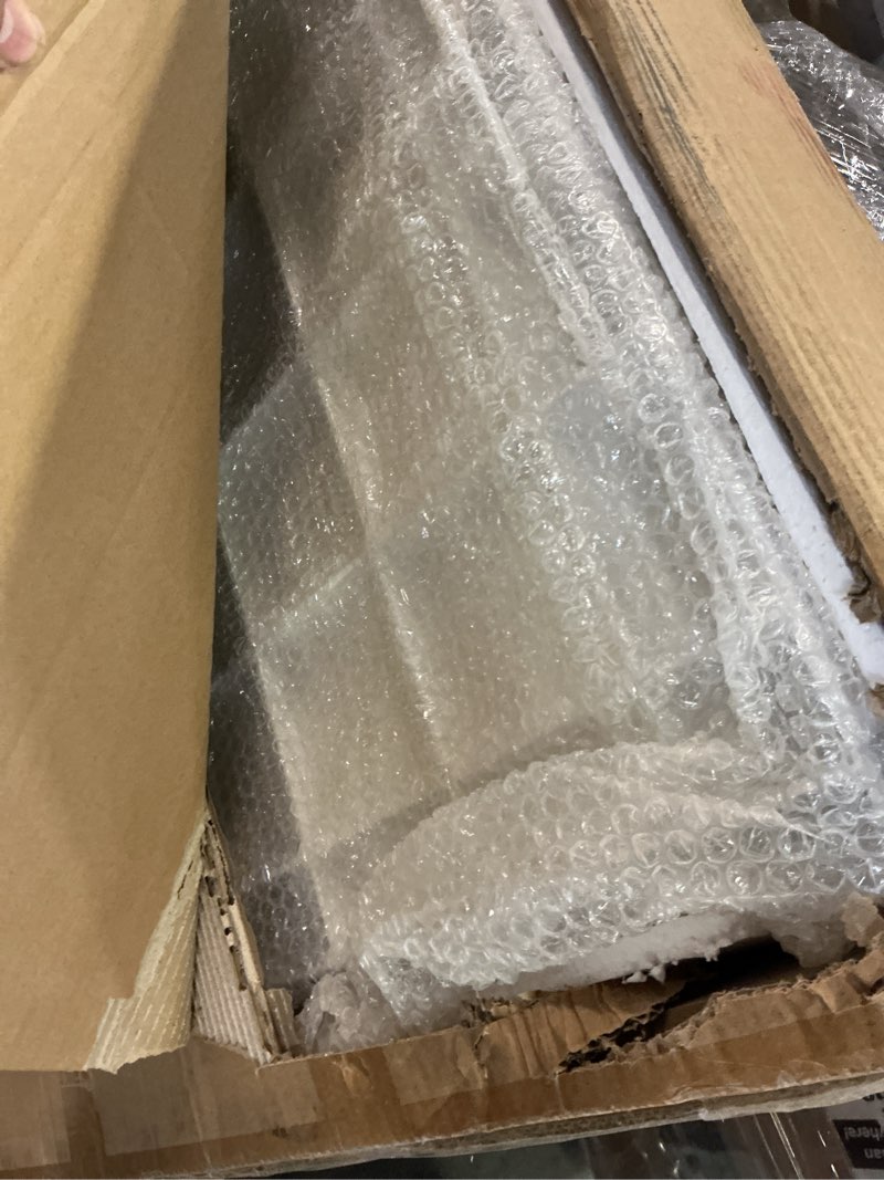 Condition photo showing Good Condition for shower base 36"×36"×4", single threshold shower tray with center drain, square smc shower pan, white slip resistant textured surface shower base for bathroom 36*36 inch, center drain white